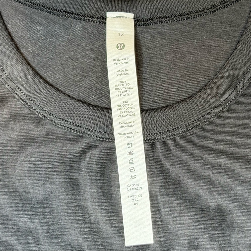 Lululemon Classic-Fit Cotton-Blend Dress Women’s size 12 Black W1DH0S NWOT - Picture 3 of 9